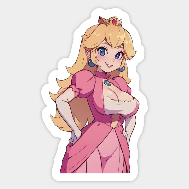 Blonde and Pink Princess Girl Sticker by mindworldz